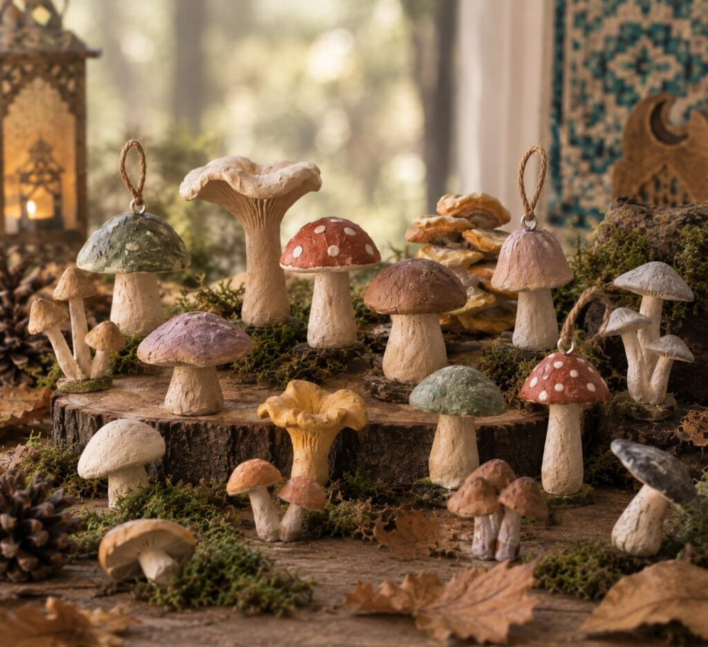 Paddenstoelen van klei